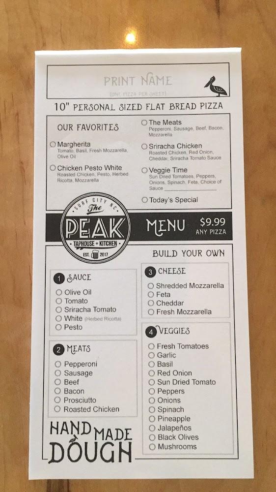 The Peak Taphouse and Kitchen Menu image 1