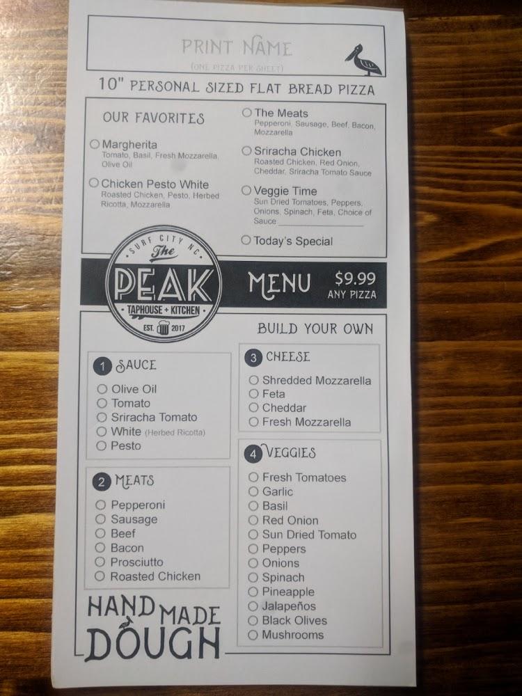 The Peak Taphouse and Kitchen Menu image 3