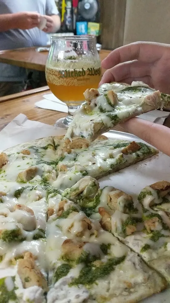 White Chicken Pesto Pizza